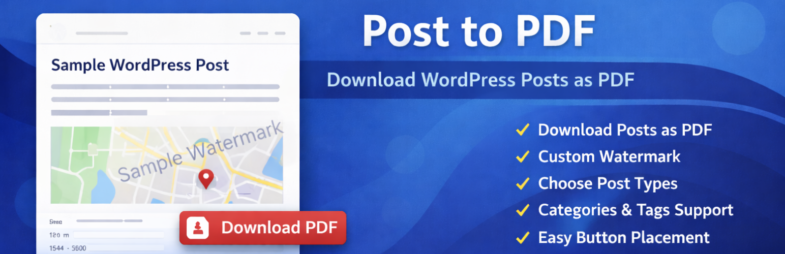 PDF Generator for Posts & Pages – Export Any Post Type to PDF