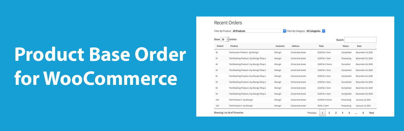 Product Base Order for WooCommerce