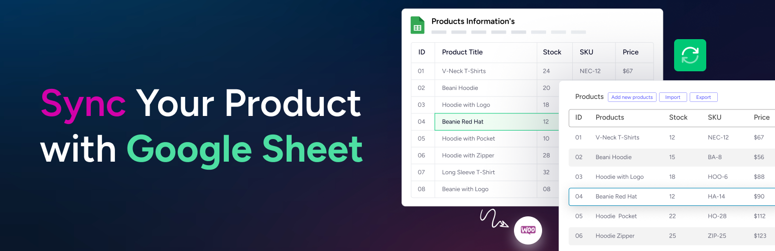 Sync Master Sheet – Product Sync with Google Sheet for WooCommerce
