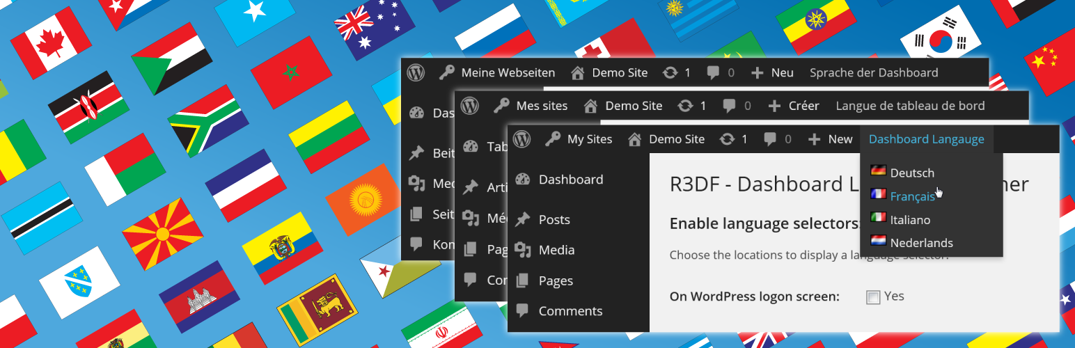 R3DF Dashboard Language Switcher