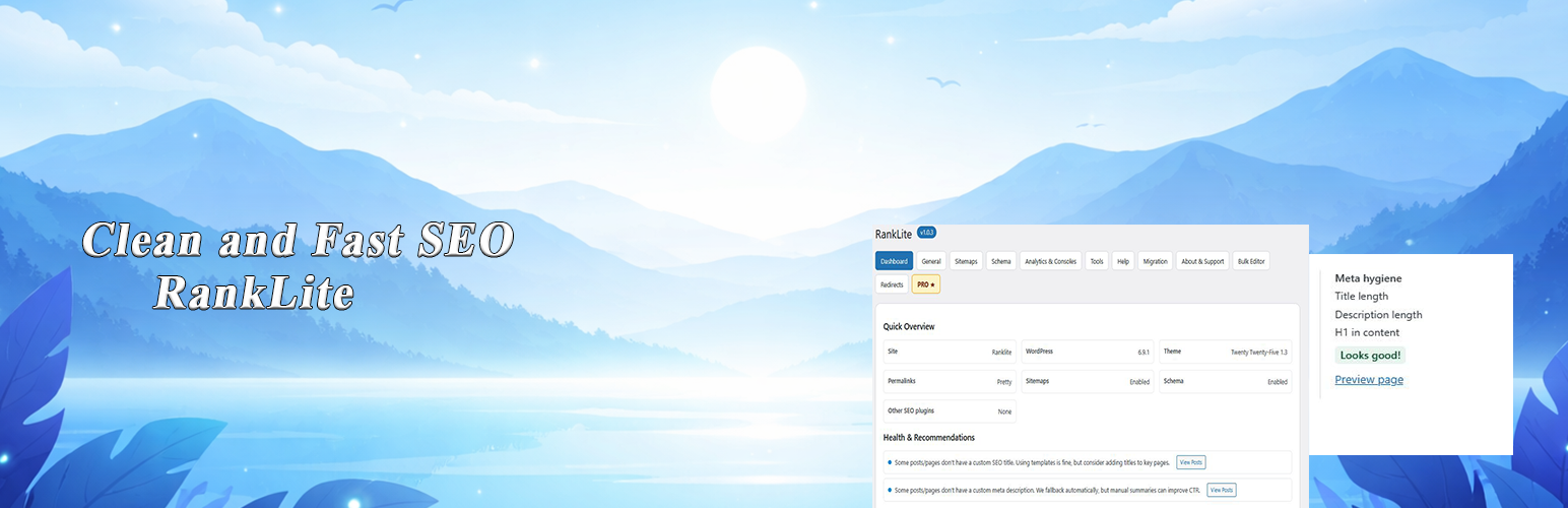 RankLite – Fast, Clean SEO