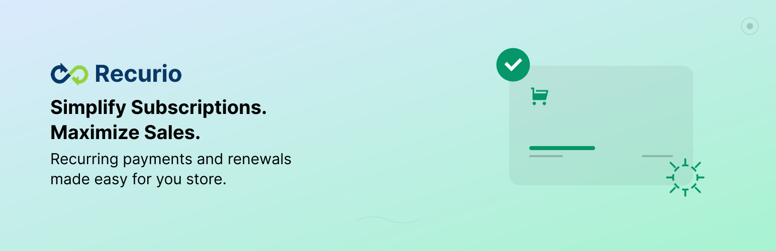 Recurio – Ultimate Subscription for WooCommerce