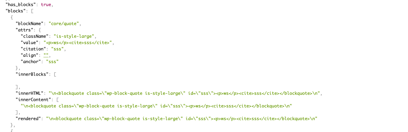 REST API blocks