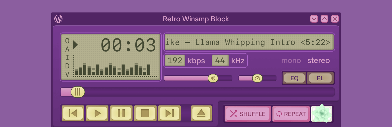 Retro Winamp Block