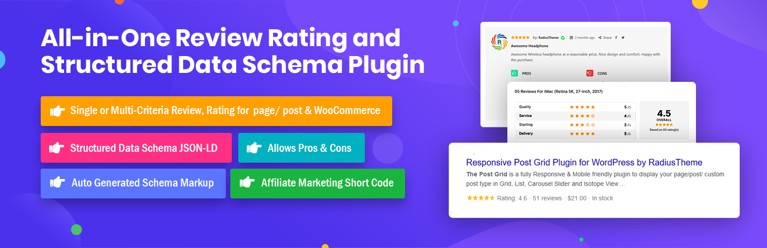 Review Schema – Review & Structure Data Schema Plugin