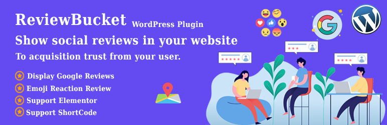 Reviewbucket Lite – Emoji reaction review and google place review WordPress Plugin