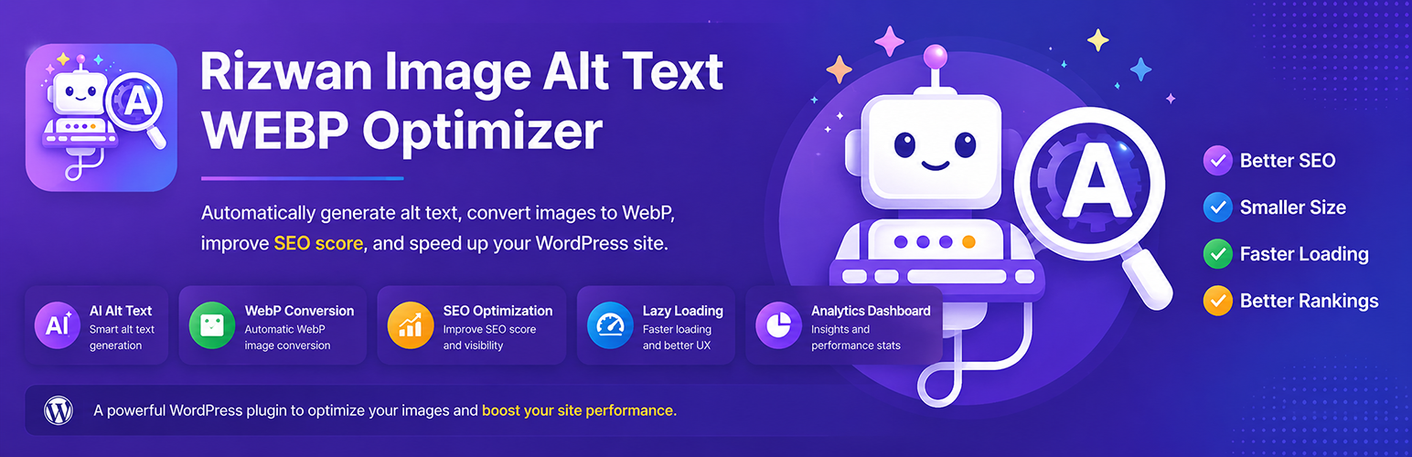 Rizwan Image Alt Text WEBP Optimizer