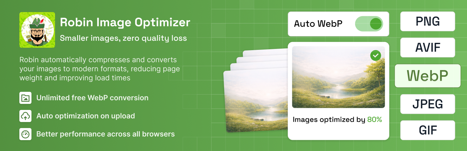 Robin Image Optimizer – Unlimited Image Optimization & WebP Converter