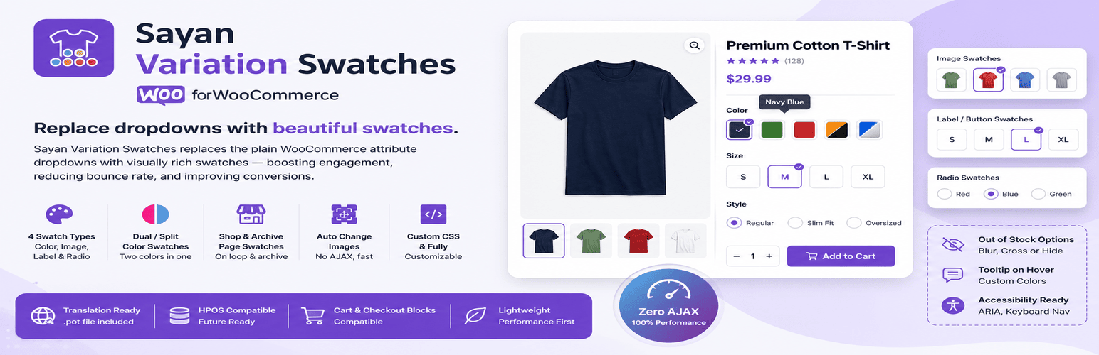 Sayan Variation Swatches for WooCommerce
