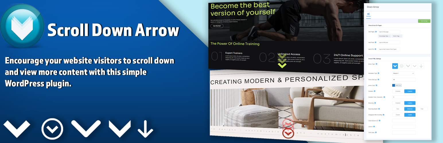 Scroll Down Arrow