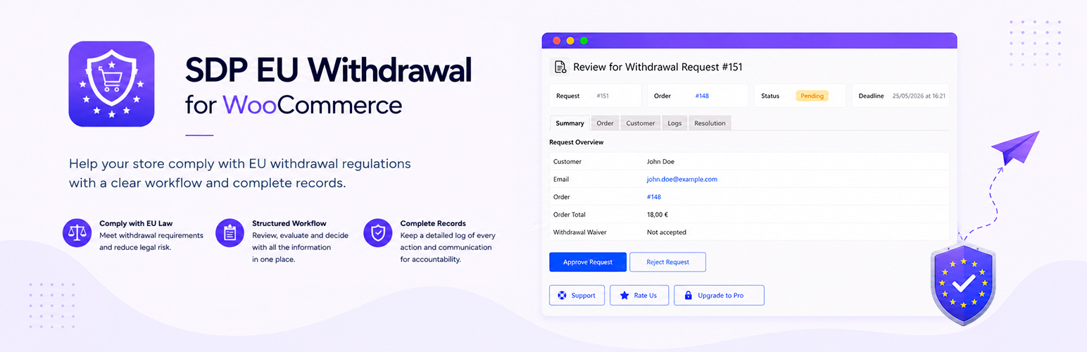 SDP EU Withdrawal for WooCommerce