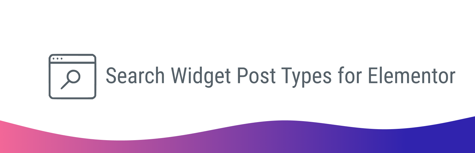 Search Widget Post Types for Elementor