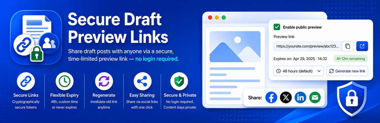 Secure Draft Preview Links