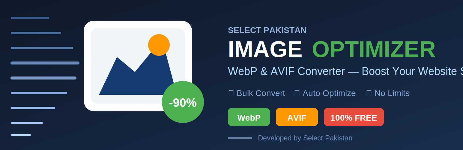 Select Pakistan Image Optimizer — WebP & AVIF Converter