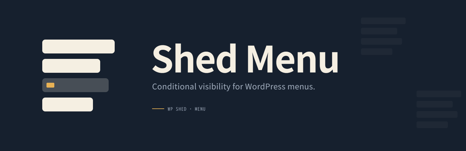 Shed Menu