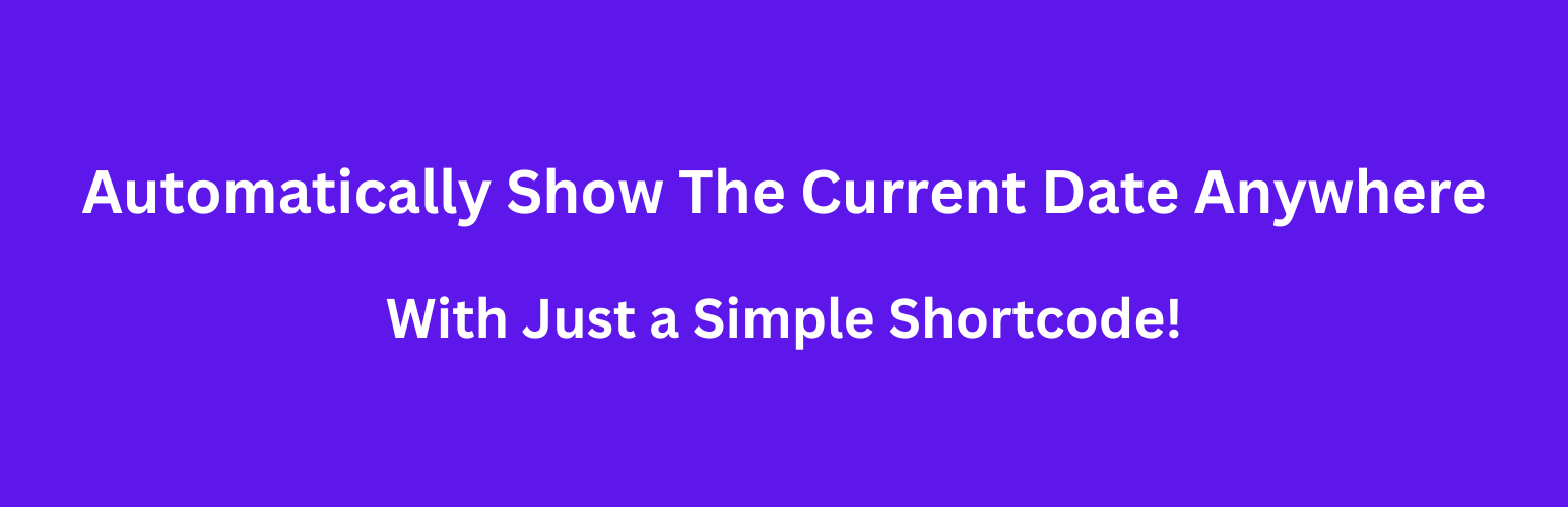Shortcode for Current Date