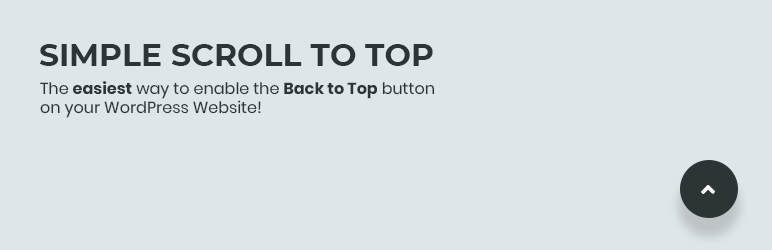 Simple Scroll To Top WP