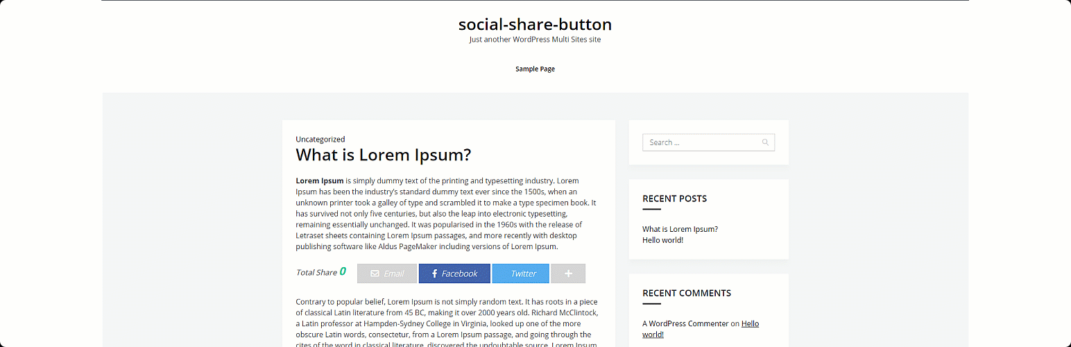 Social Share Button