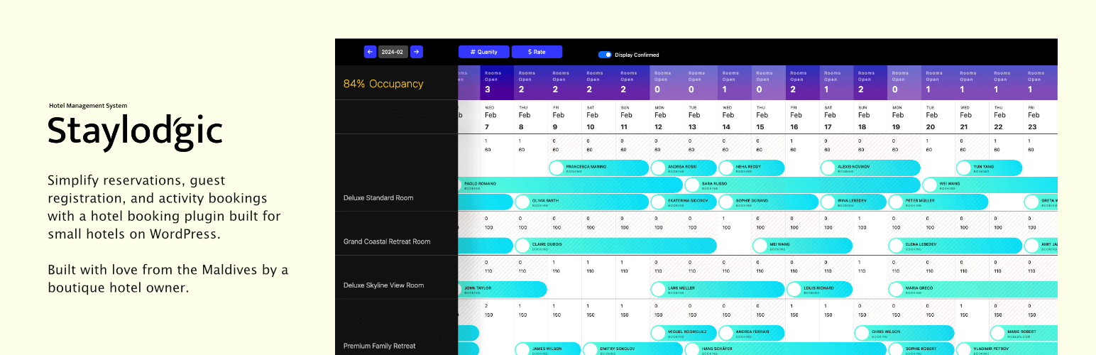 Staylodgic – Booking & Activity Manager for Boutique Hotels