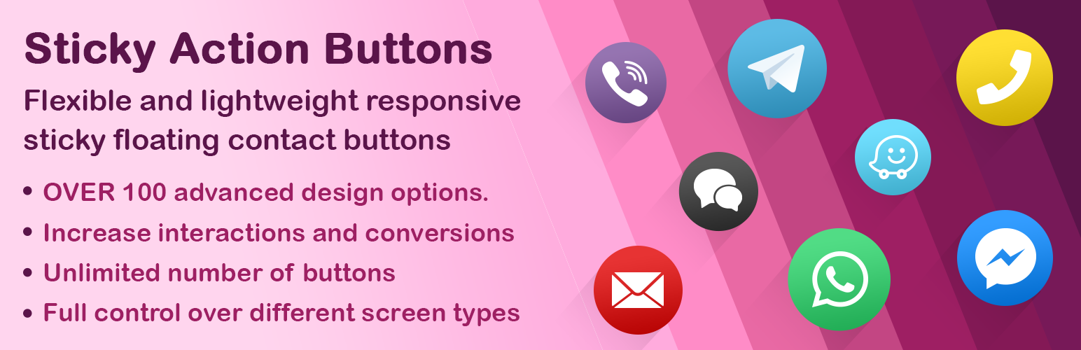 Sticky Action Buttons – Call, Chat, Navigate and more