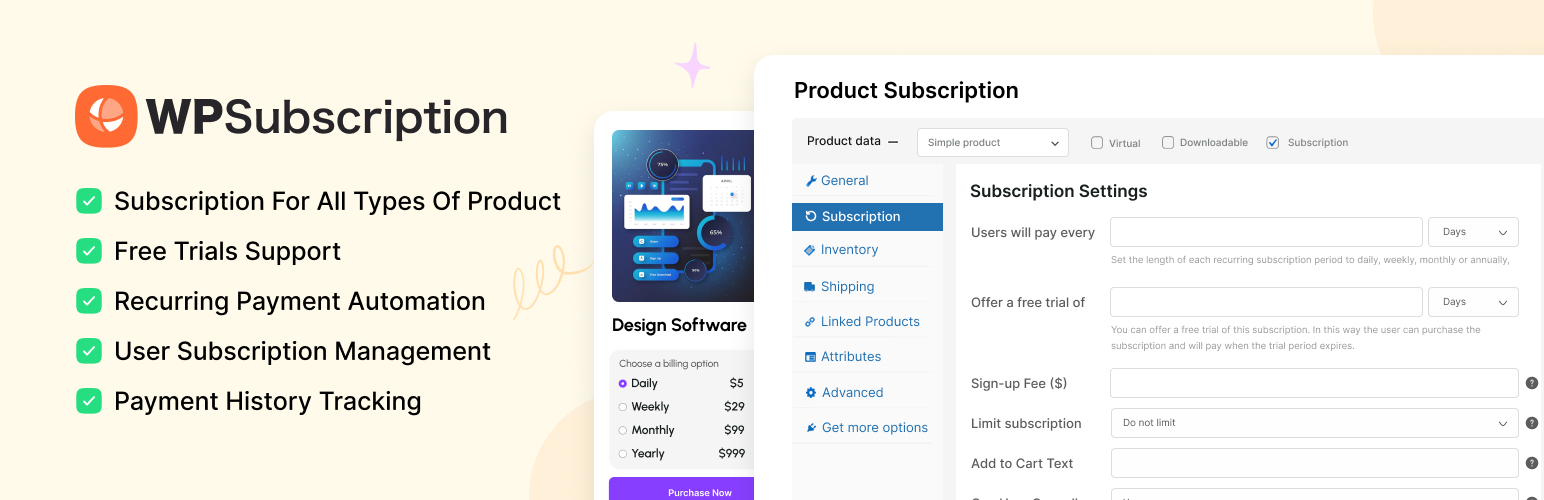 Subscription & Recurring Payment for WooCommerce
