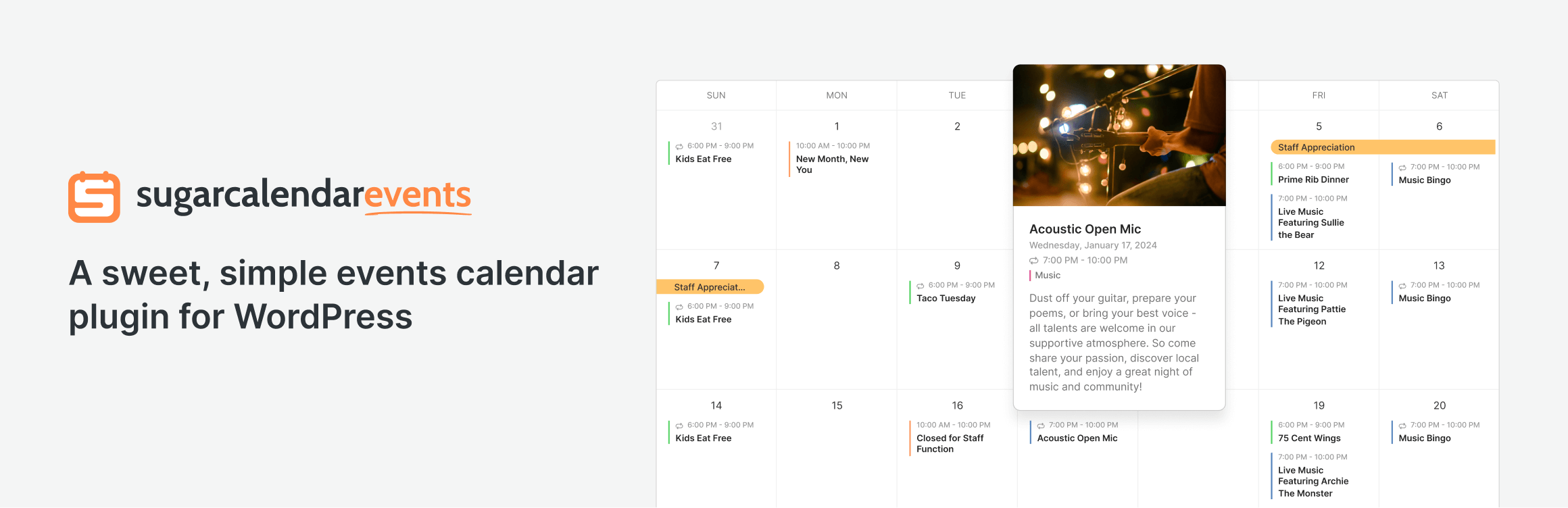 Sugar Calendar – Events Calendar, Event Tickets, and Events Management Platform