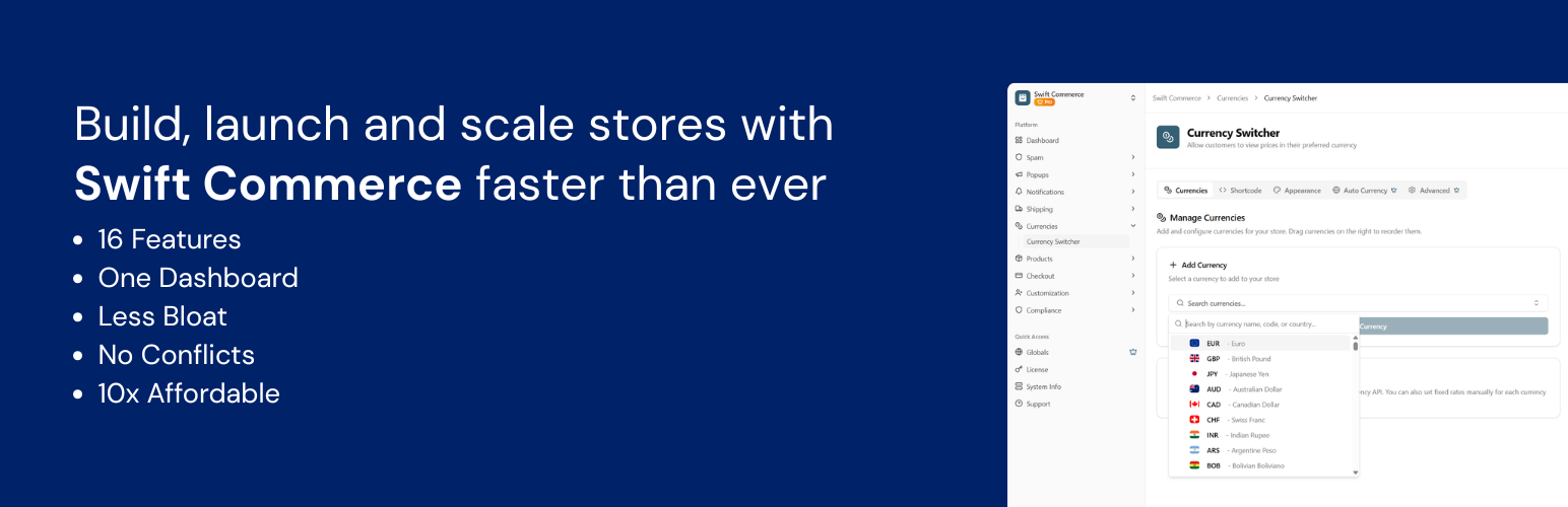 Swift Commerce — Wishlists, Subscriptions & Cart Recovery for WooCommerce