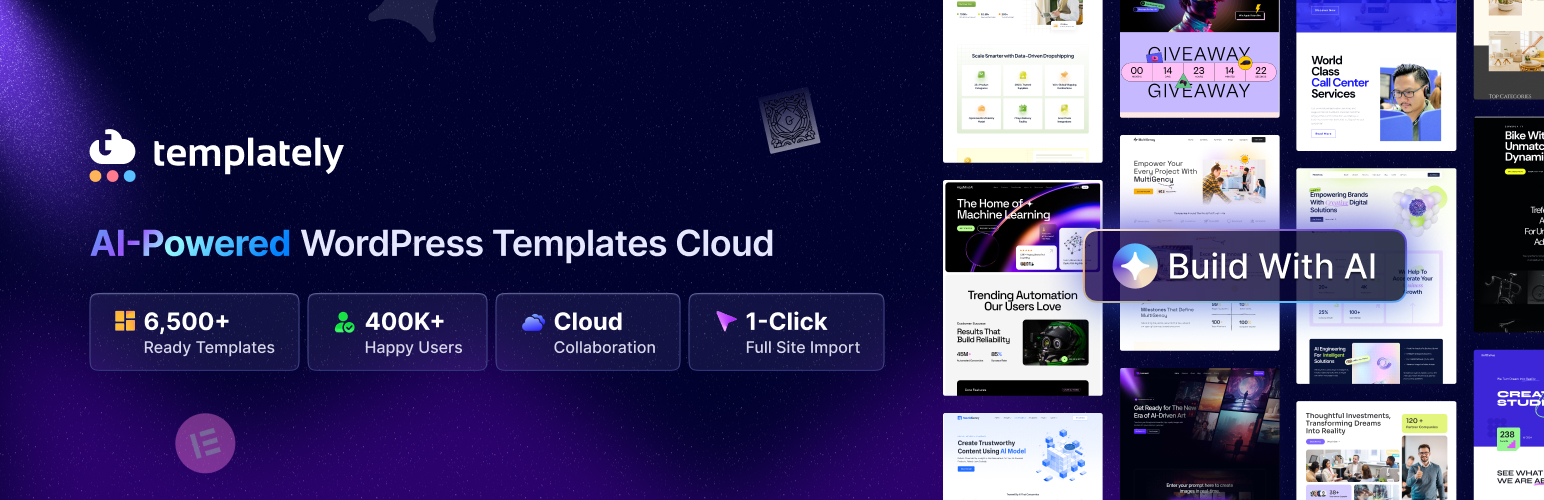 Templately – Elementor & Gutenberg Template Library: 6500+ Free & Pro Ready Templates And Cloud!