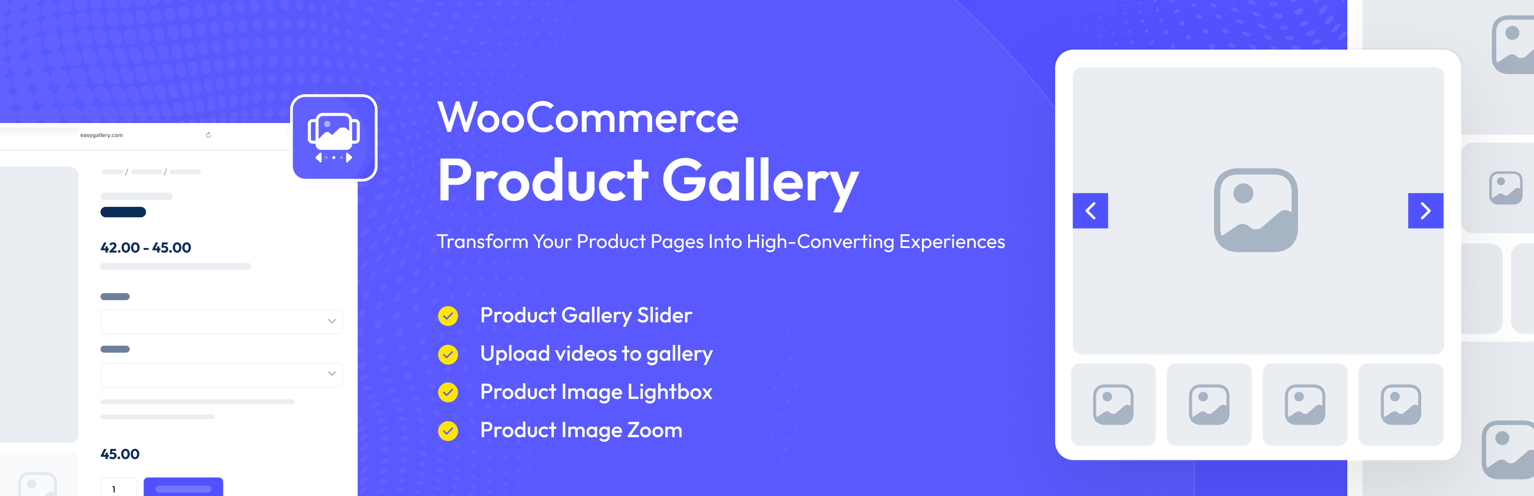 Product Gallery Slider, Variation Images, Video, Zoom & Lightbox for WooCommerce – Easy Product Gallery