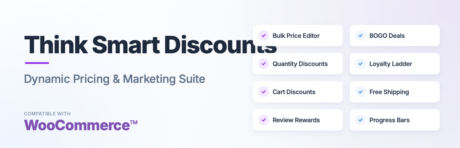 Think Smart Discounts – Dynamic Pricing, Bulk Edit & Quantity Discounts for WooCommerce