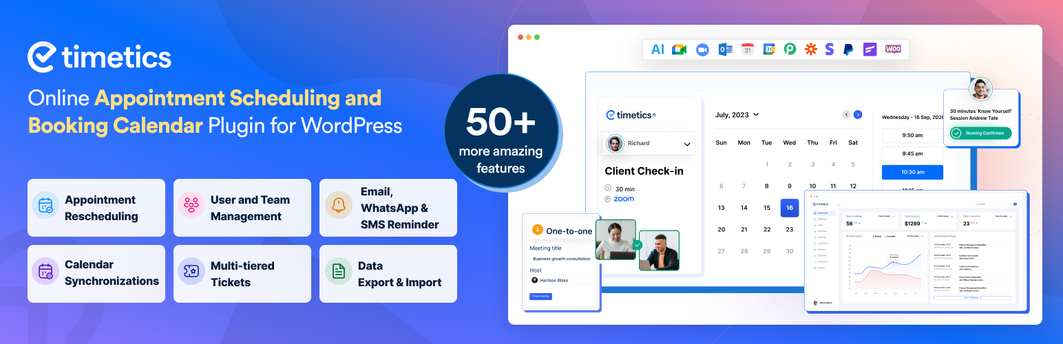 Timetics – Appointment Booking Calendar & Scheduling System