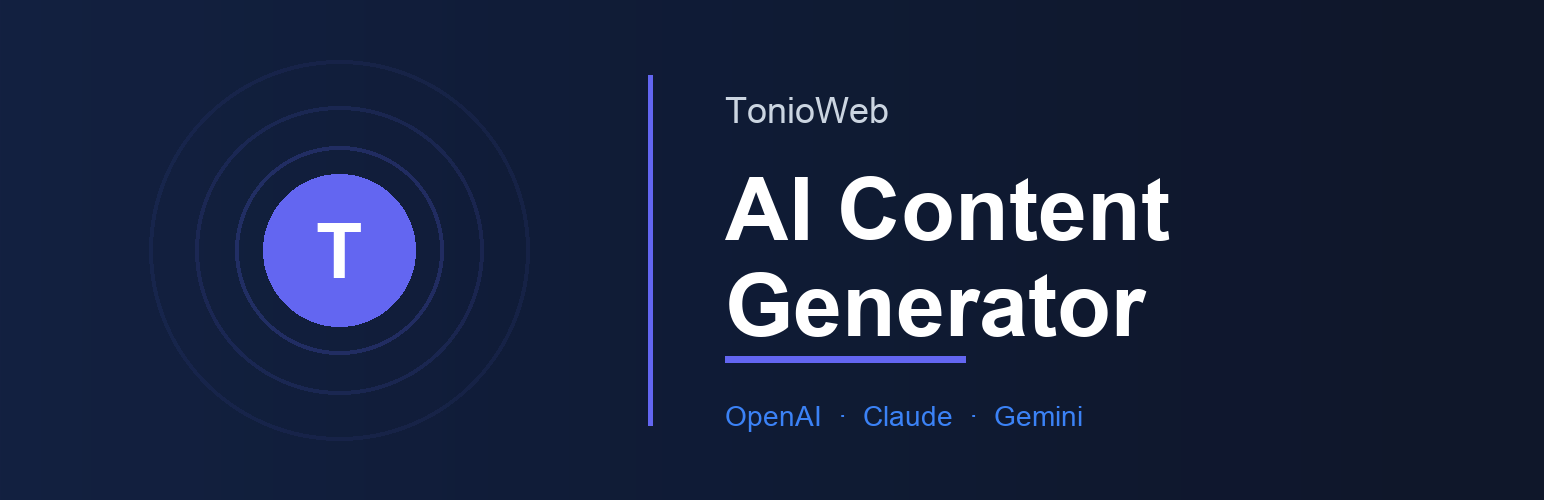 TonioWeb AI Content Generator