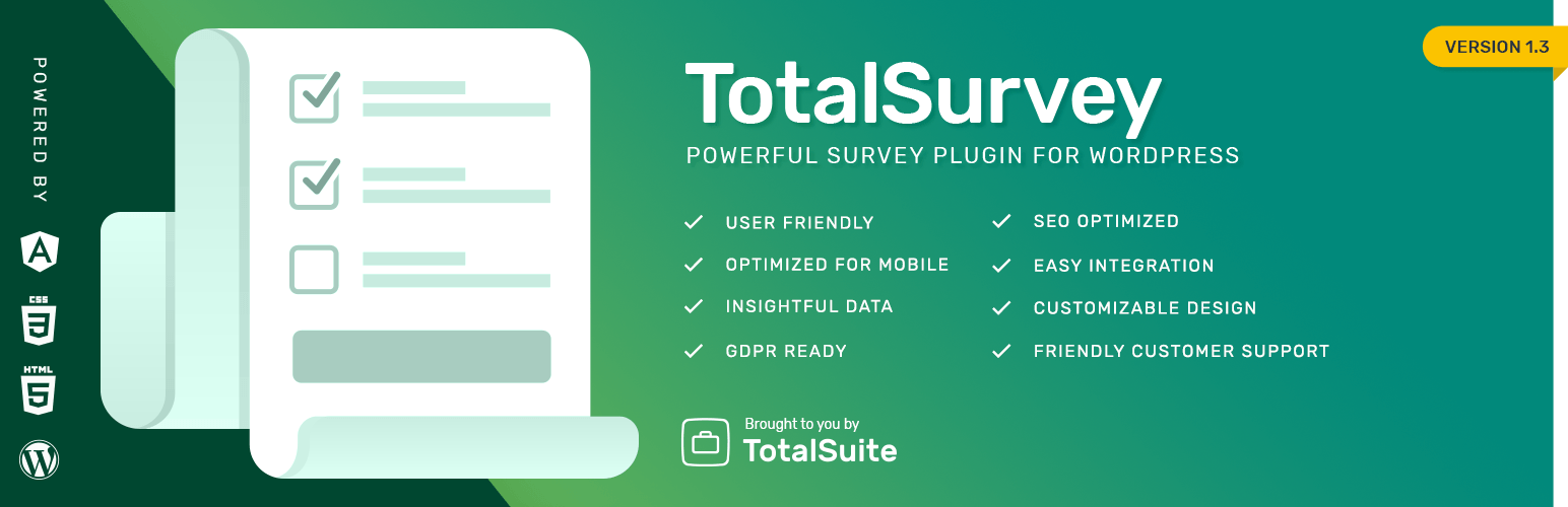TotalSurvey for Survey, Quiz and Form