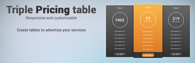 TRIPLE PRICING TABLE