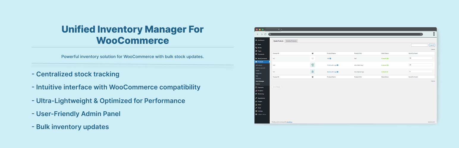 Unified Inventory Manager For WooCommerce