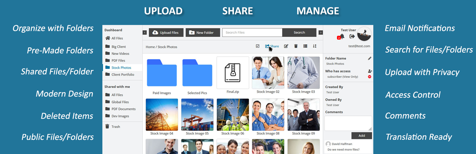 File Sharing & Download Manager – User Private Files