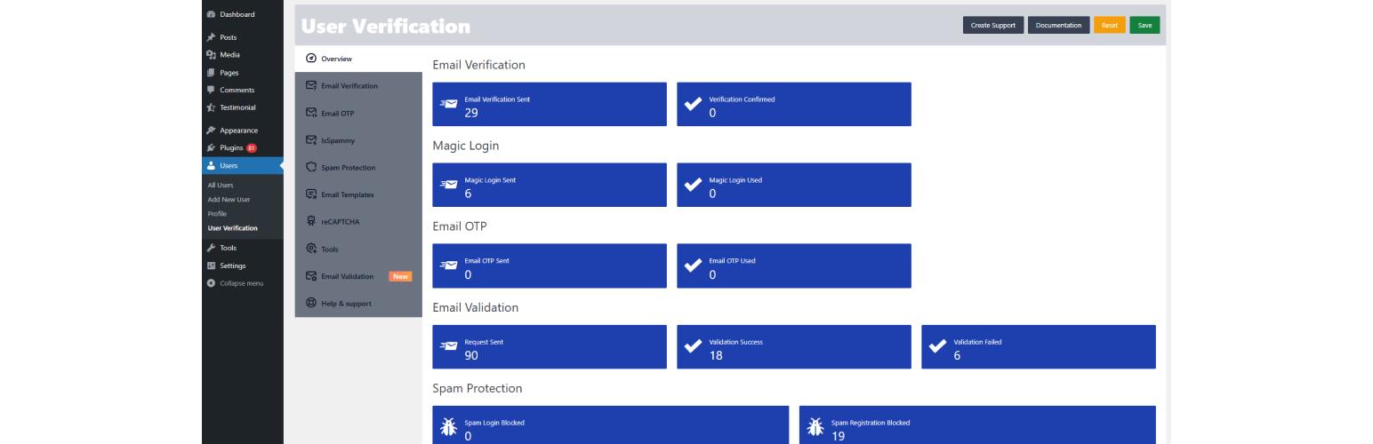 User Verification by PickPlugins