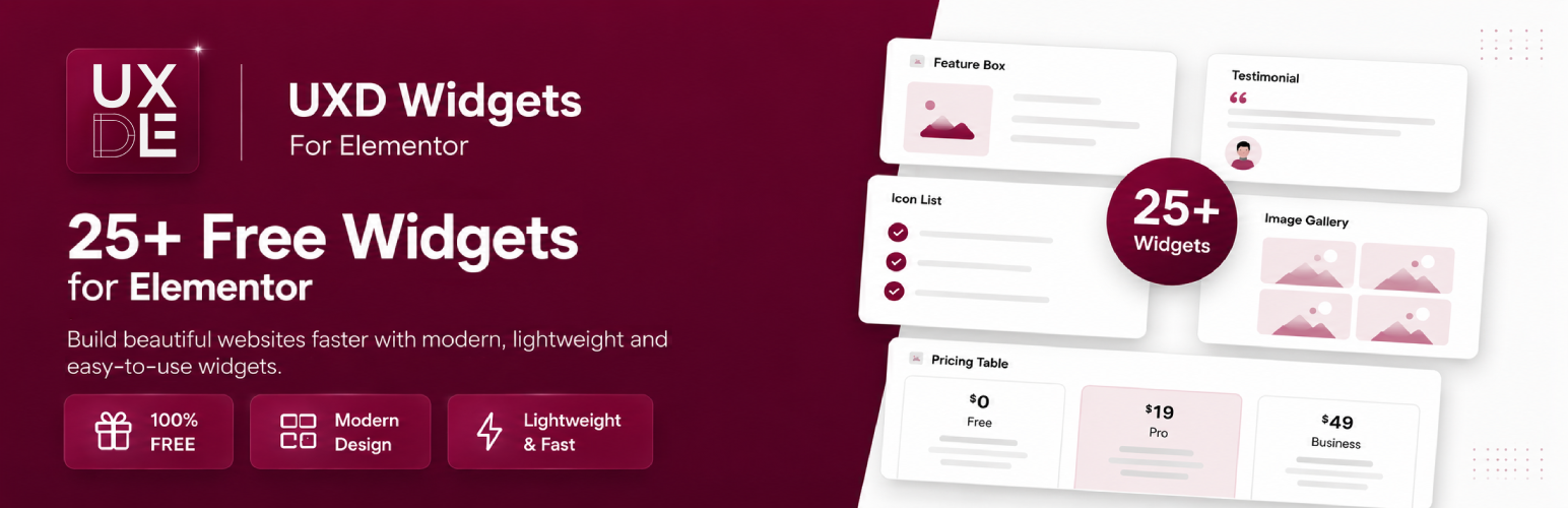 UXD Widgets for Elementor