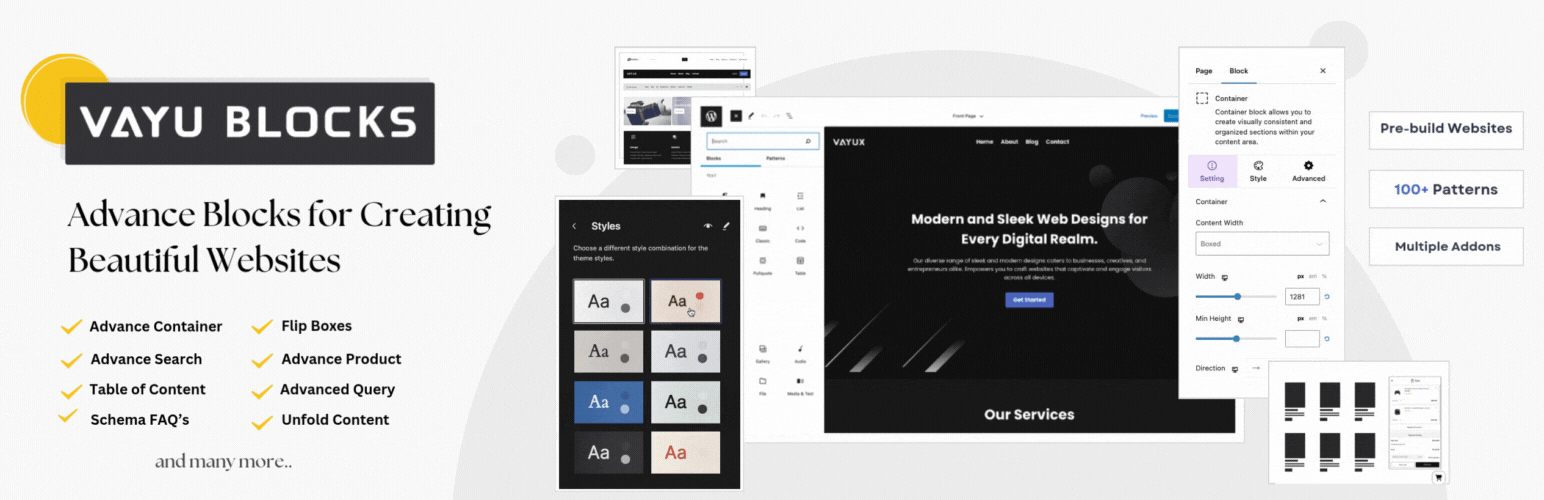 Vayu Blocks – Website Builder for the Block Editor