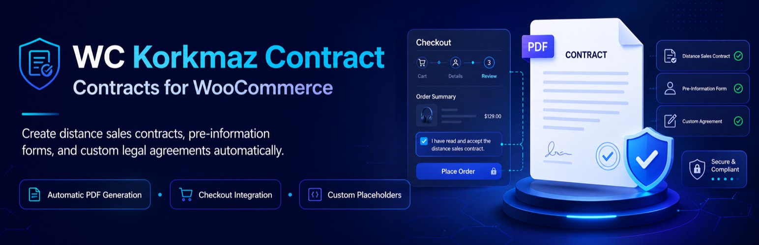 WC Korkmaz Contract – Contracts for WooCommerce