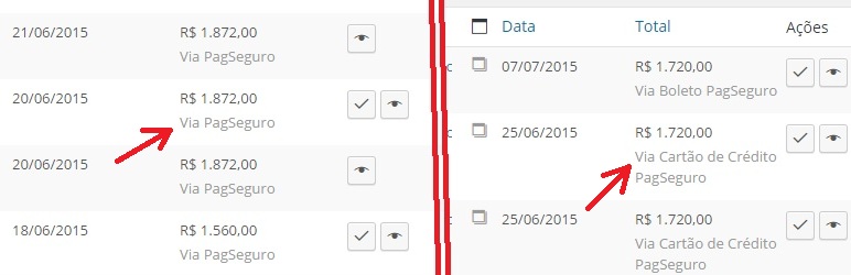 WC Show Method in Orders list for PagSeguro