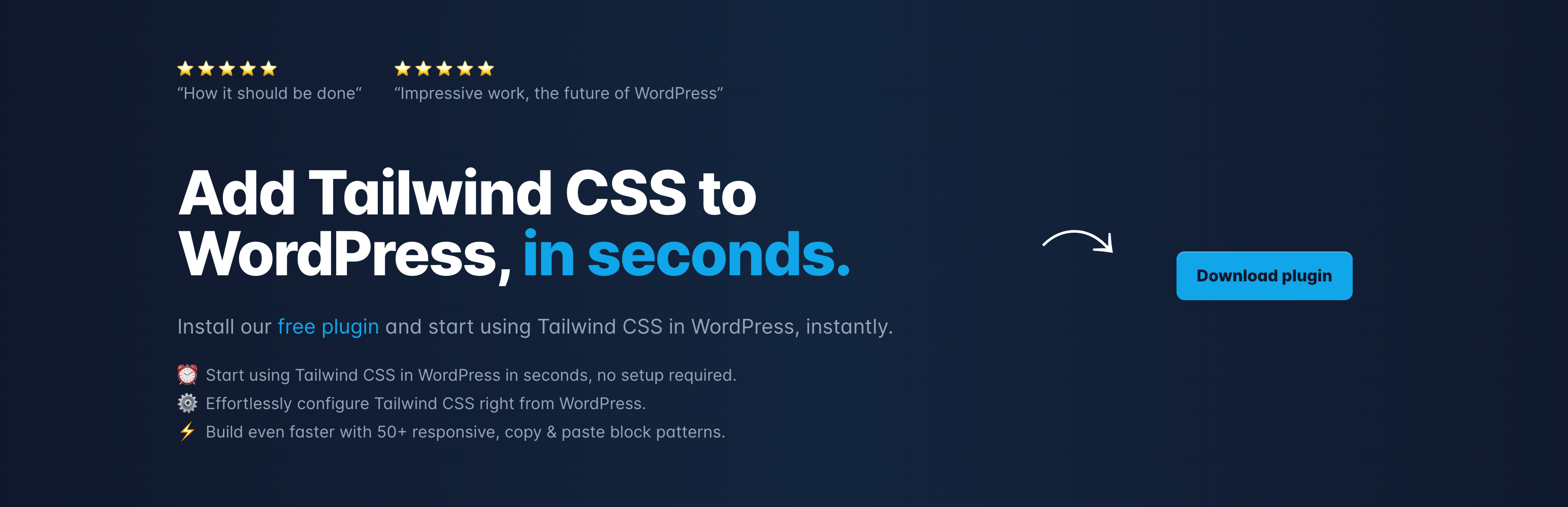Draft – Tailwind CSS for WordPress.