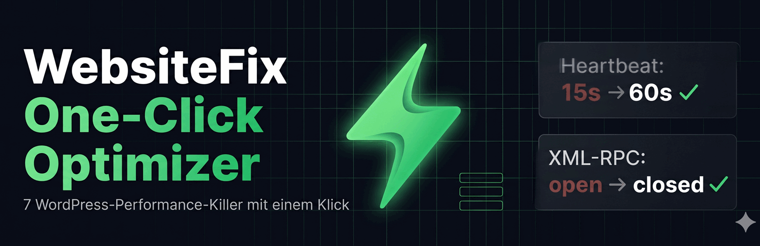 WebsiteFix One-Click Performance Optimizer