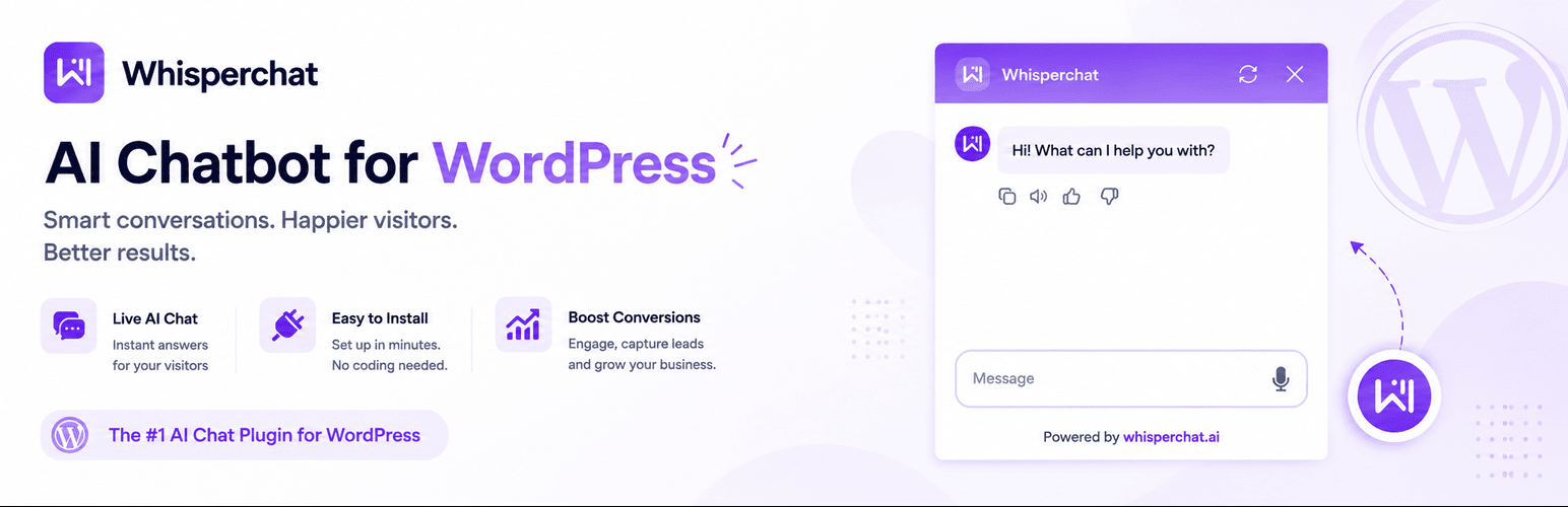 WhisperChat – Ai chatbot for WordPress