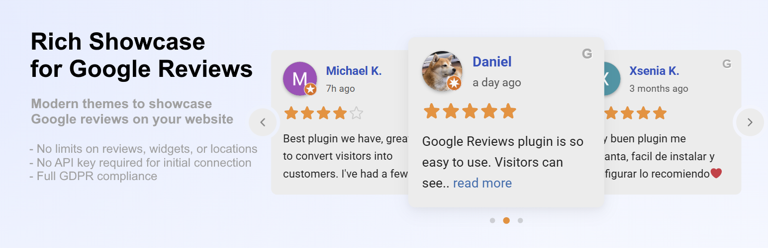 Rich Showcase for Google Reviews