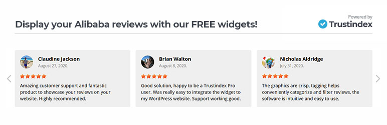 Widgets for Alibaba Reviews