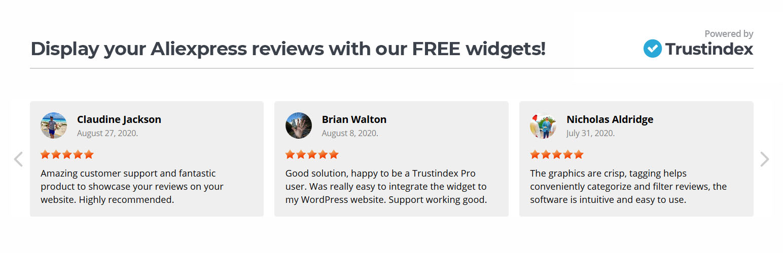 Widgets for AliExpress Reviews