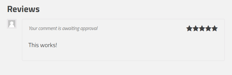 Manually Approved Reviews for WooCommerce
