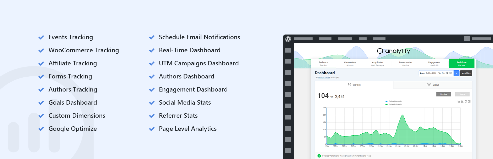Analytify – Google Analytics Dashboard For WordPress (GA4 analytics tracking)