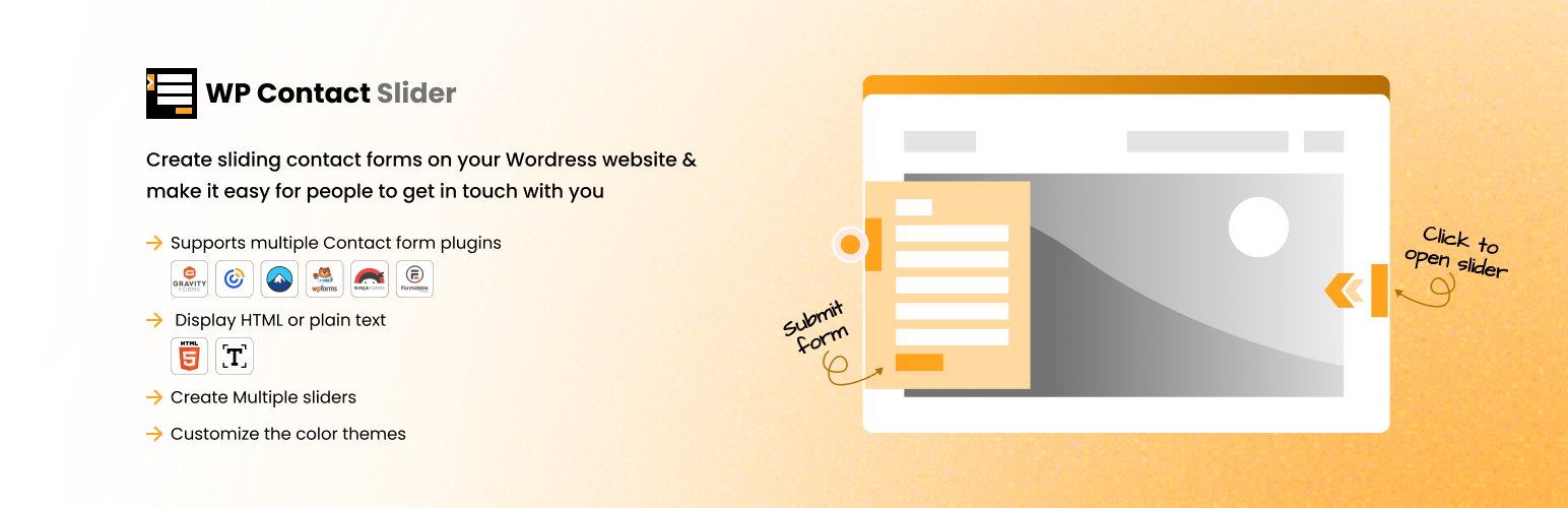WP Contact Slider – Contact Form Slider Widget